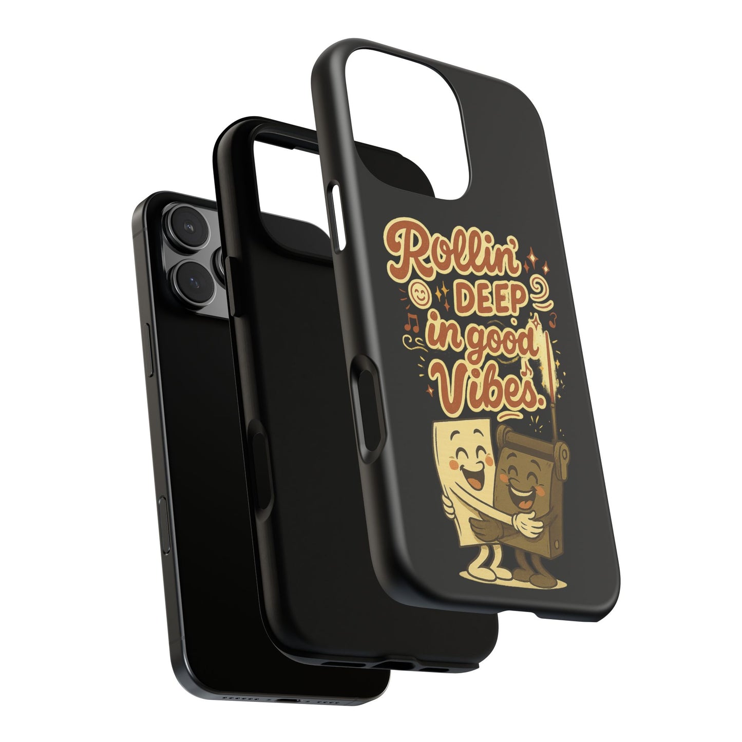 Phone Case — "Rollin' Deep in Good Vibes" Cartoon Retro Design