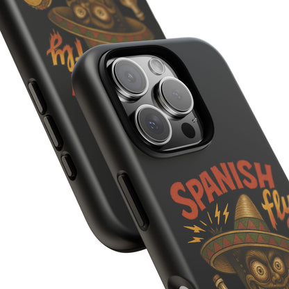 Spanish Fly Tough Phone Case — Retro Skull Sombrero Design