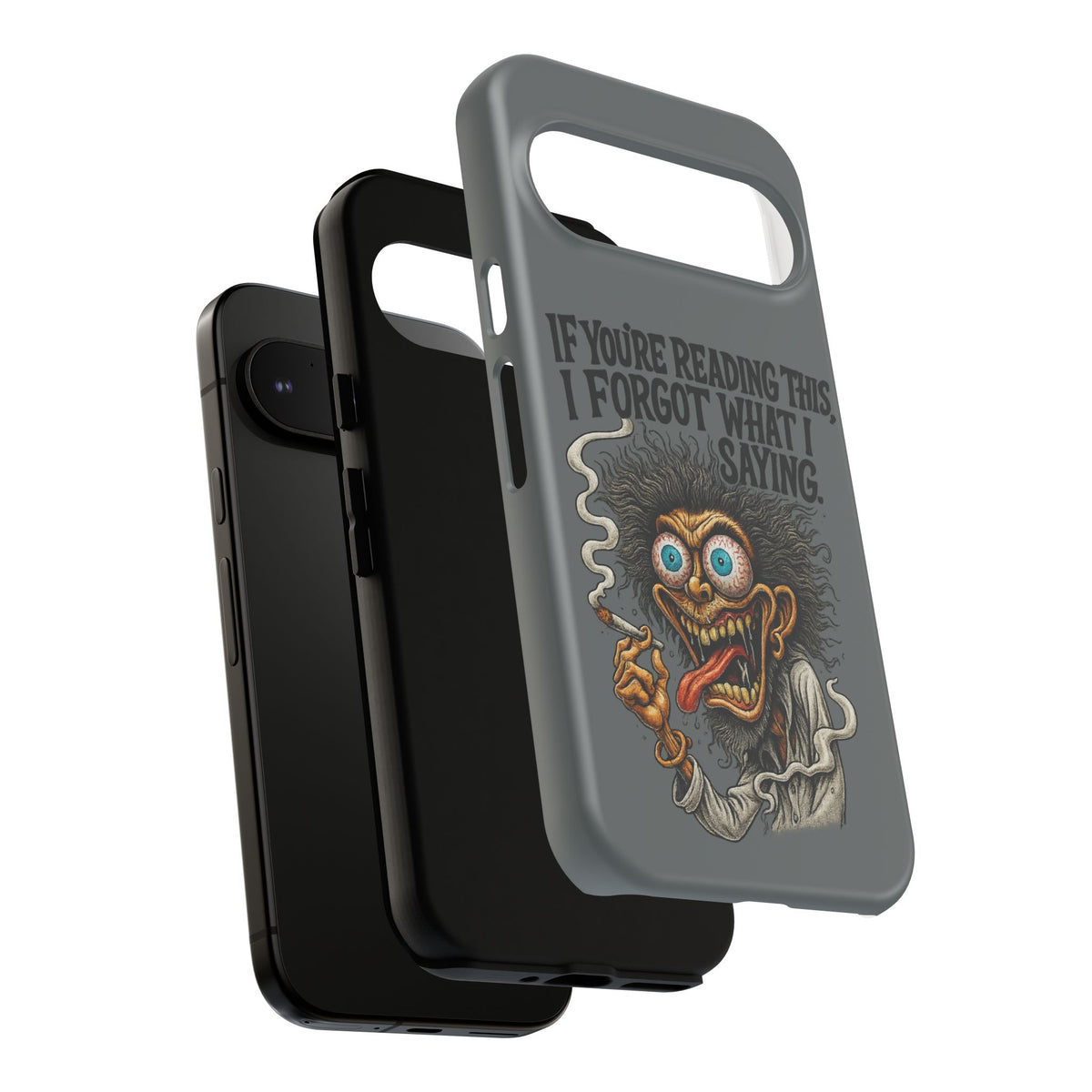 Phone Case — "If You're Reading This I Forgot What I Was Saying" Retro Crazy Cartoon Design