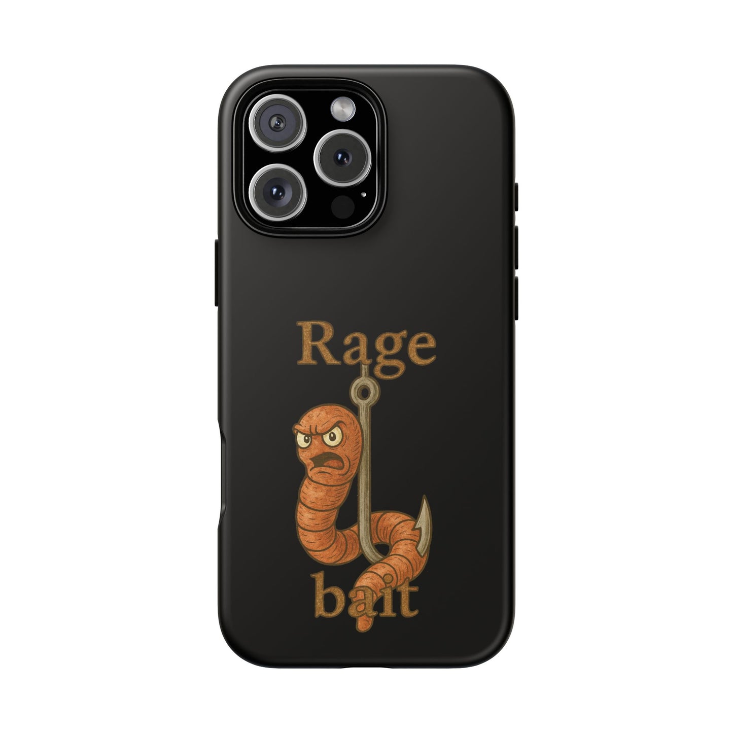 Phone Case — "Rage Bait" Angry Worm Fishing Design