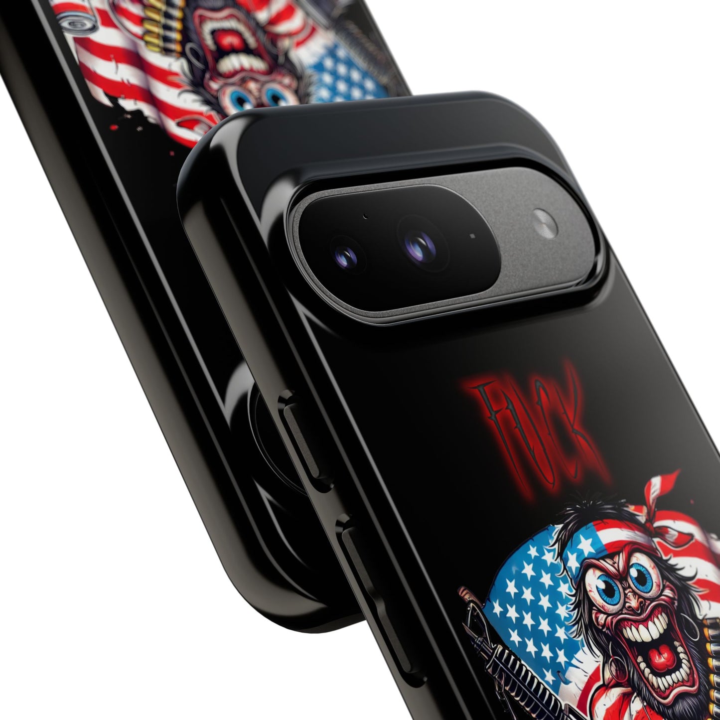Phone Case — American Flag Skull Soldier Design (Tough Cases)