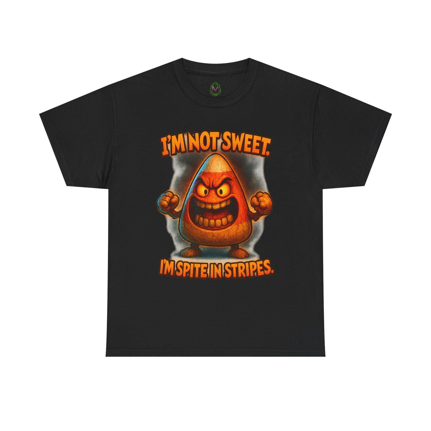 Angry Candy Corn I'm Not Sweet I'm Spite in Stripes T-Shirt