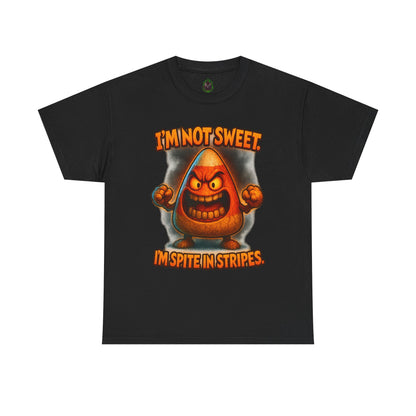Angry Candy Corn I'm Not Sweet I'm Spite in Stripes T-Shirt