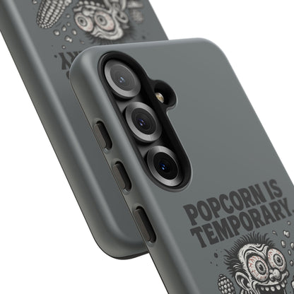 Phone Case — "Popcorn Is Temporary, Corn Is Eternal" Retro Zombie Corn Design