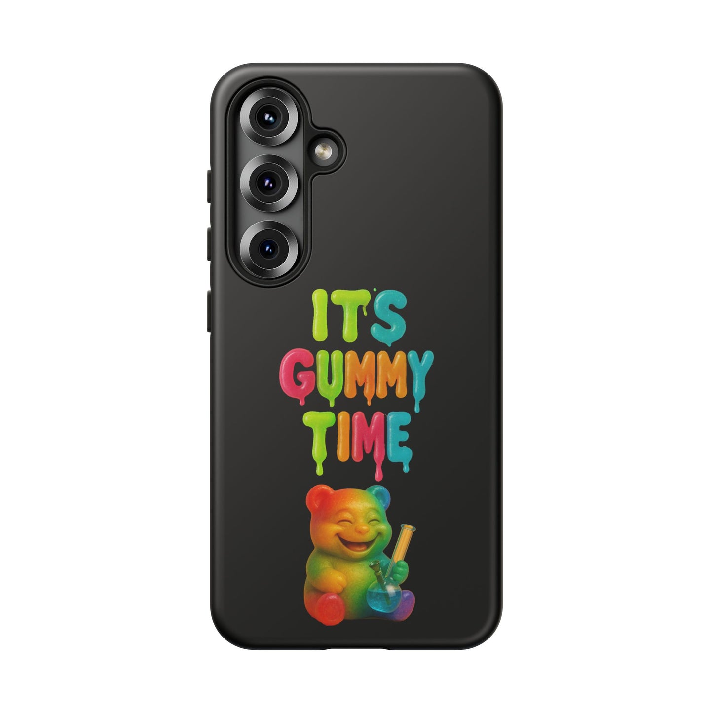 Phone Case — "It's Gummy Time" Rainbow Gummy Bear Protective Cover
