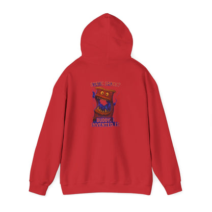 Hoodie — Playful 'Buddy Invented' Cartoon Owl Graphic Pullover