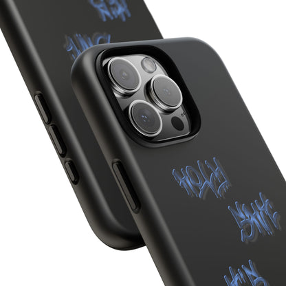 Phone Case — Blue Neon Graffiti "Tough Cases" Protective Cover