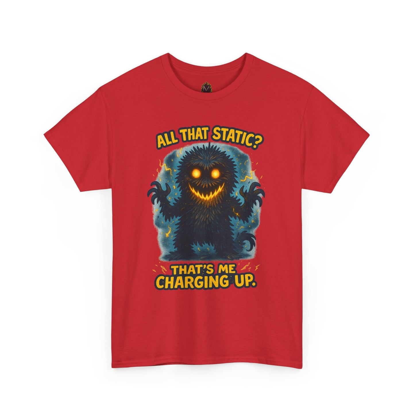 All That Static Monster, T-Shirt | Funny Electric Charging Graphic