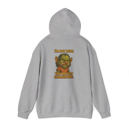 Troll Face Hoodie — "I'm Not Mad, You're Just Exhausting" Graphic Pullover