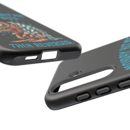 Phone Case — "Monday Hit Me Like a Bus... Then Reversed" Funny Grotesque Zombie Design
