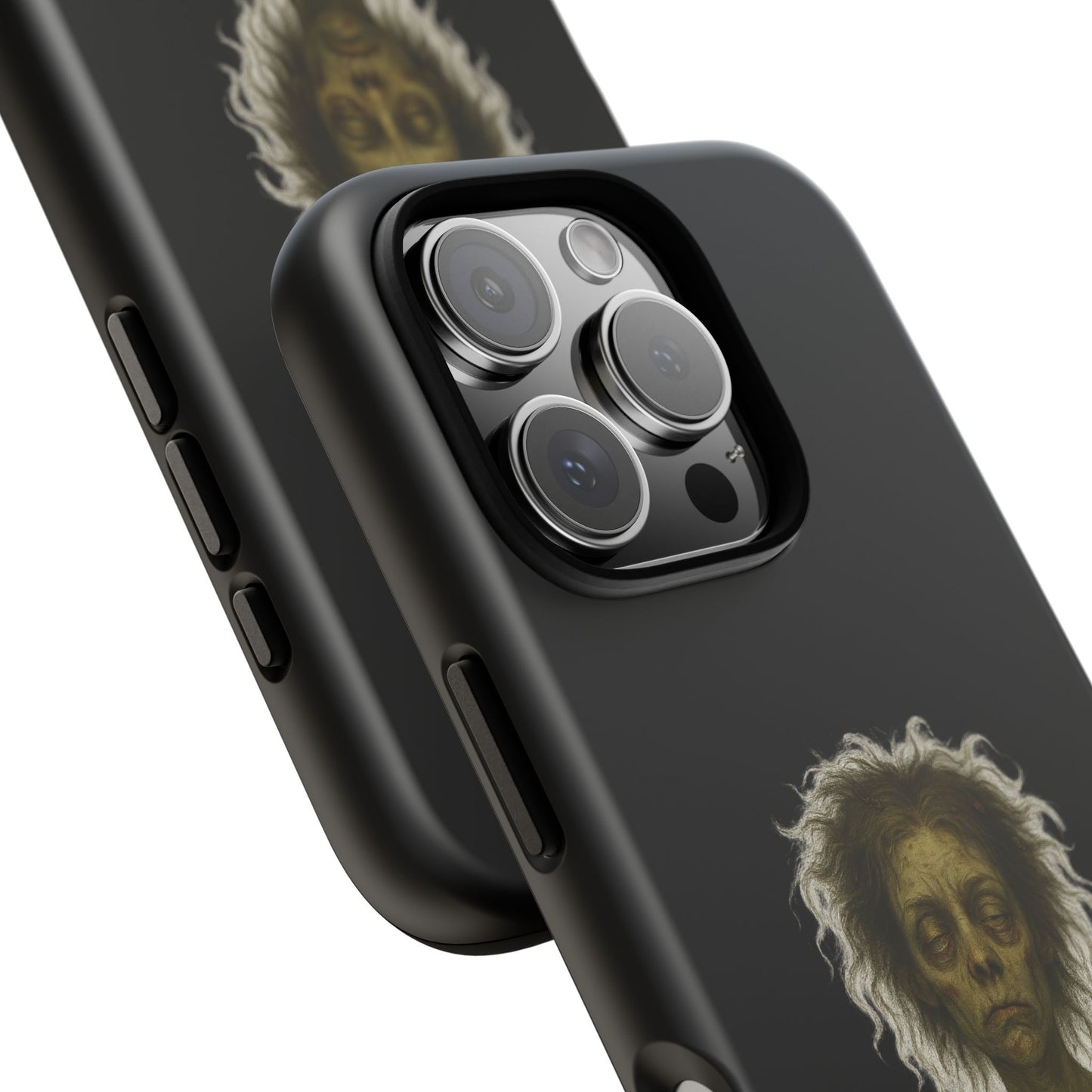 Phone Case — “Cursed to Rise Before Coffee Was Brewed” Goth Horror Design