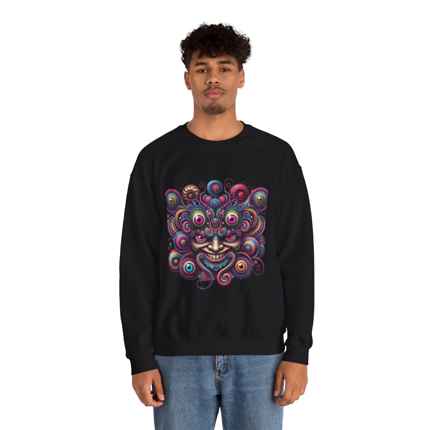 Psychedelic Eye Swarm Crewneck Sweatshirt