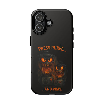 Phone Case - 'Press Purée...and Pray' Halloween Horror Protective Cover