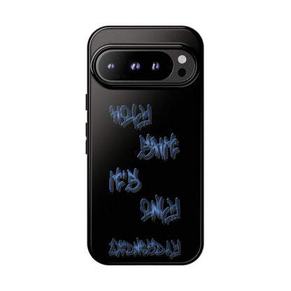 Phone Case — Blue Neon Graffiti "Tough Cases" Protective Cover