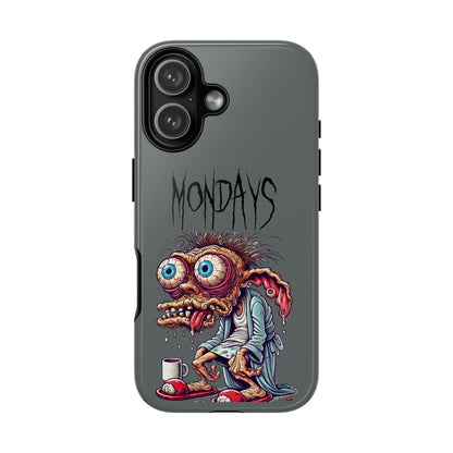 Mondays Zombie Character Phone Case – Funny Groggy Coffee Phone Cover