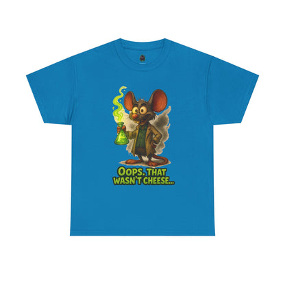 Oops That Wasn't Cheese mouse scientist T-Shirt | funny lab rat design