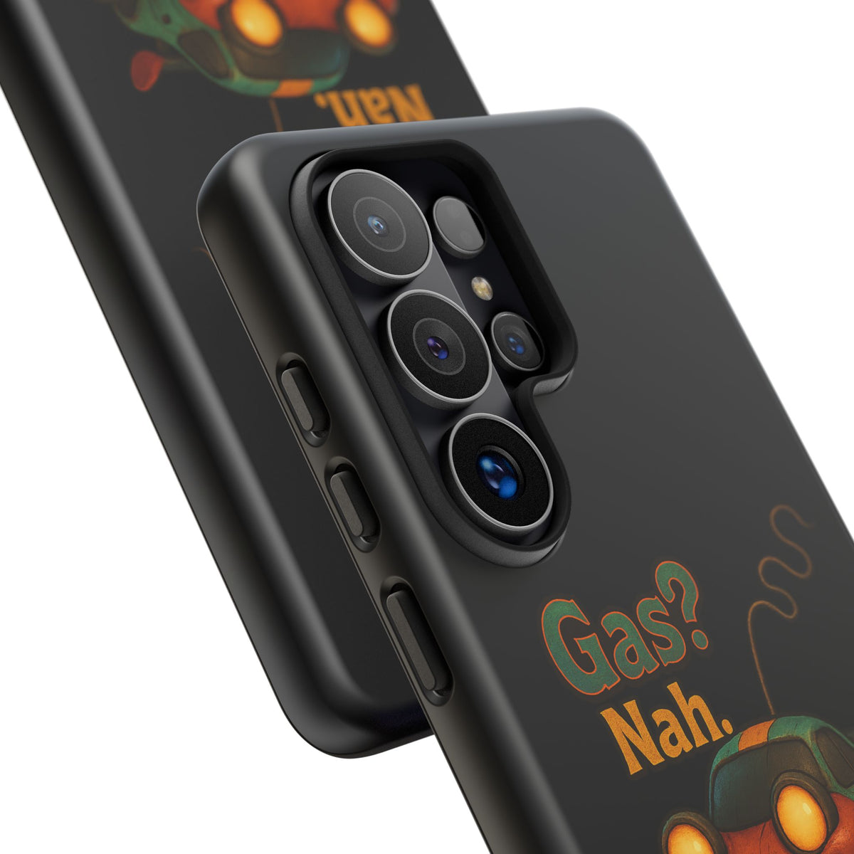 Phone Case — "Gas? Nah. I Run on Bad Far Decisions" Funny Cartoon Car Protective Cover