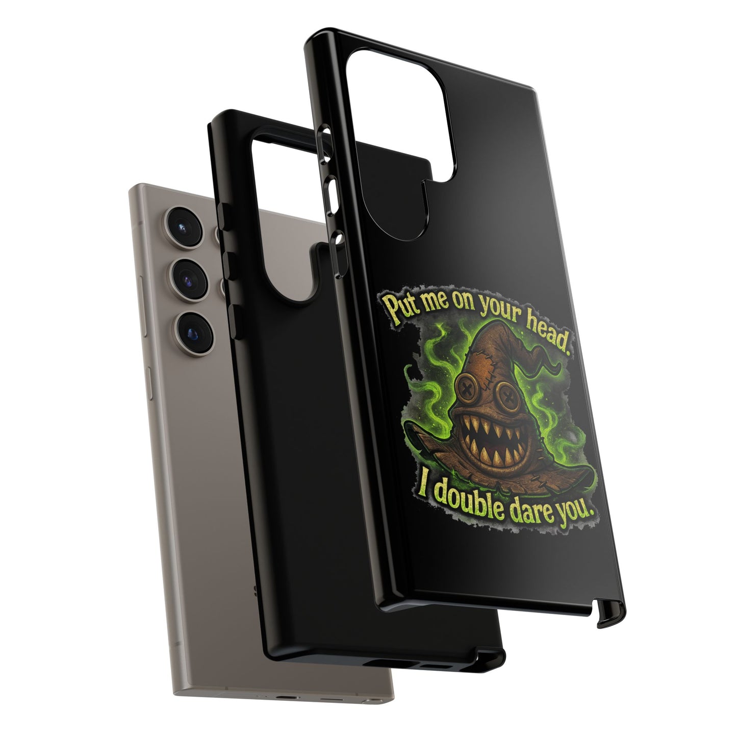 Phone Case — 'Put Me On Your Head, I Double Dare You' Witch Hat Horror Design