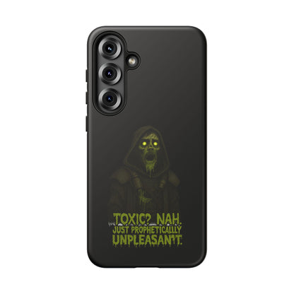 Phone Case — 'Toxic? Nah, Just Prophetically Unpleasant' Neon Grim Reaper Protective Cover