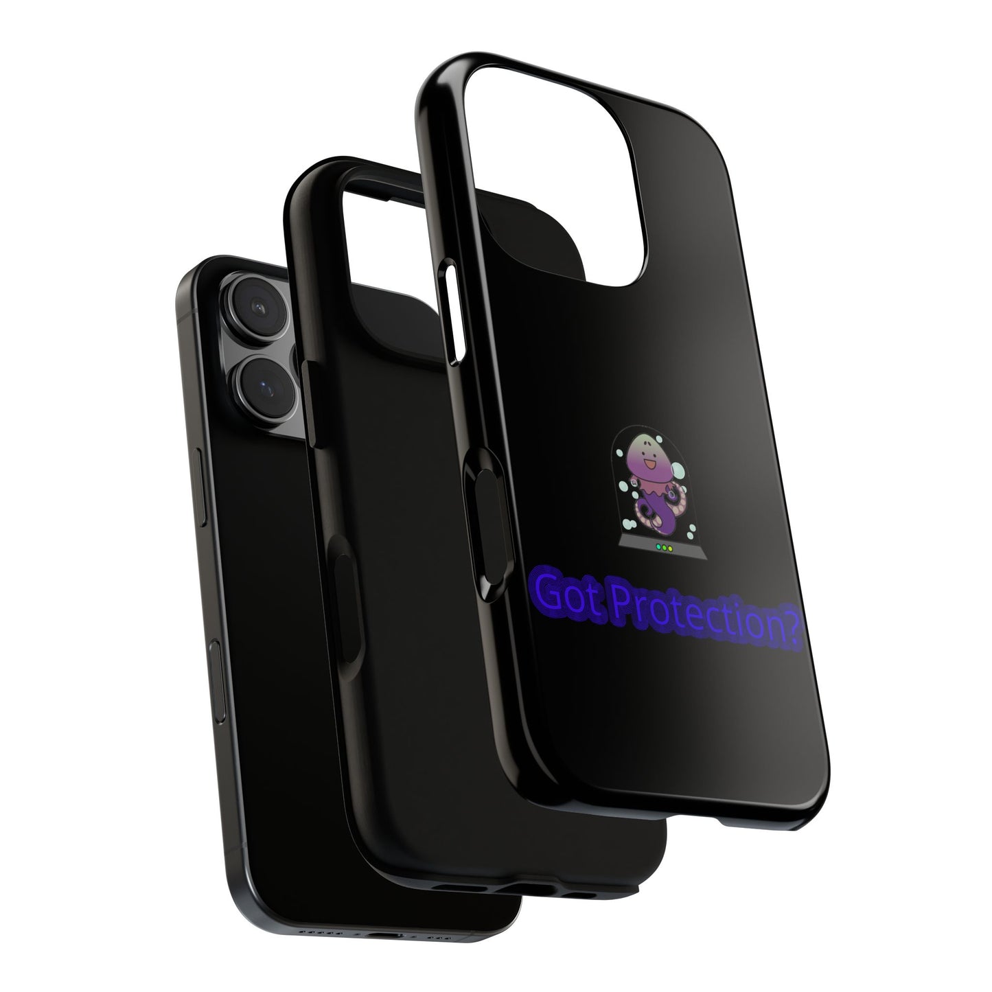 Phone Case — 'Got Protection?' Cute Purple Alien Anti-Shock Protective Cover