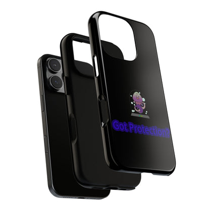 Phone Case — 'Got Protection?' Cute Purple Alien Anti-Shock Protective Cover