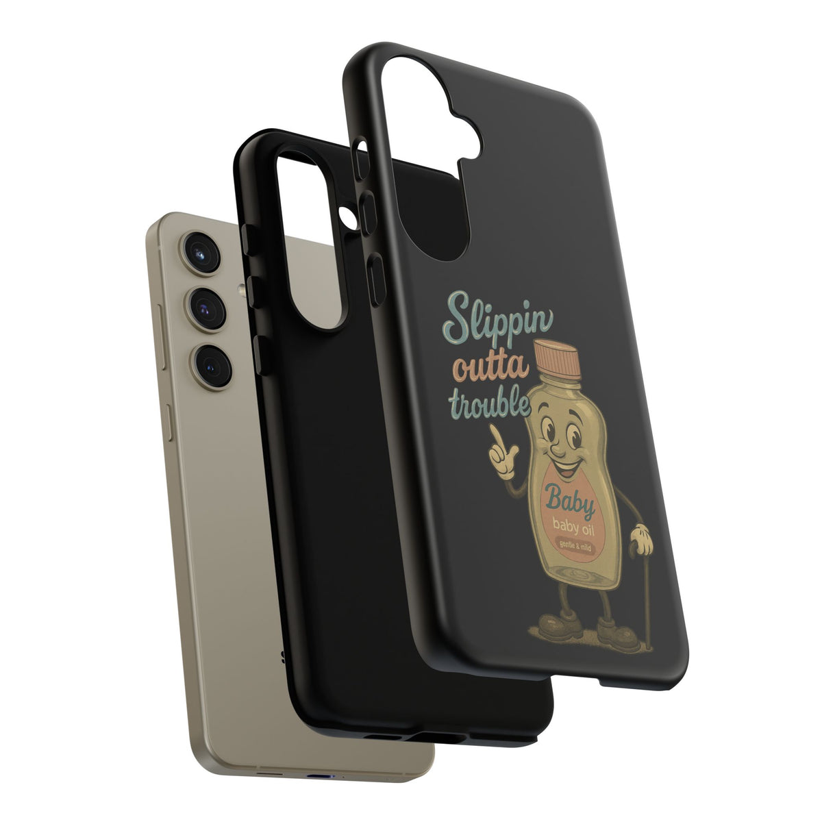 Phone Case — 'Slippin Outta Trouble' Retro Baby Oil Mascot