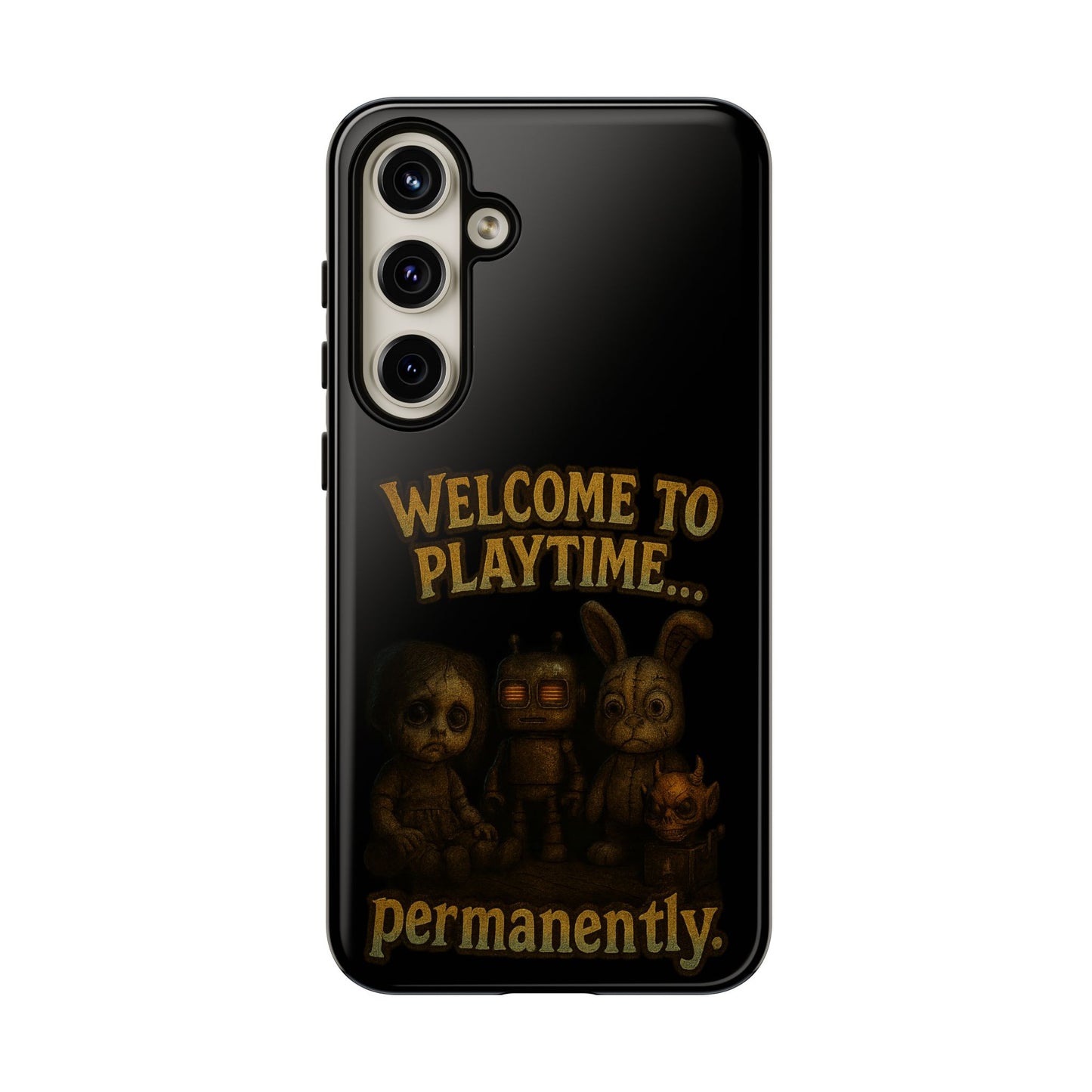 Phone Case — "Welcome to Playtime... Permanently." Horror Game Character Protective Case