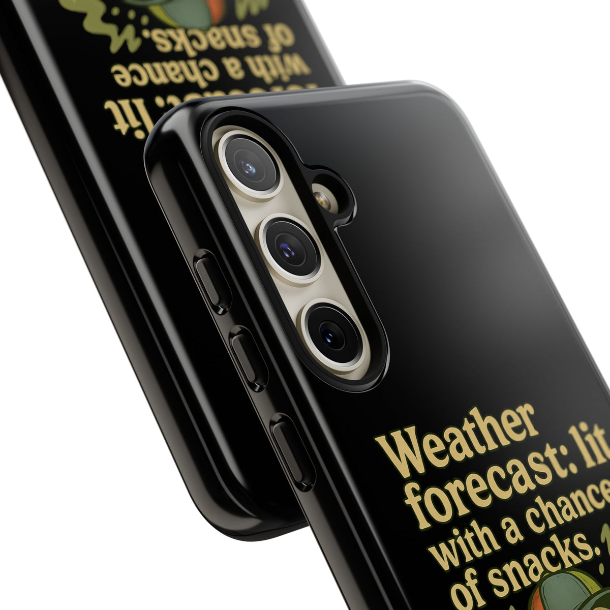 Phone Case — "Weather Forecast: Lit with a Chance of Snacks" Retro Graphic