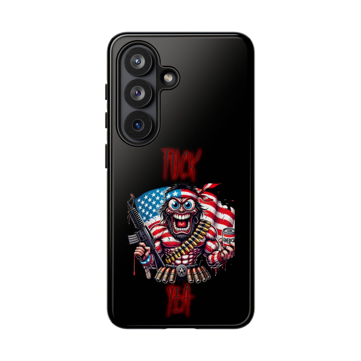 Phone Case — American Flag Skull Soldier Design (Tough Cases)