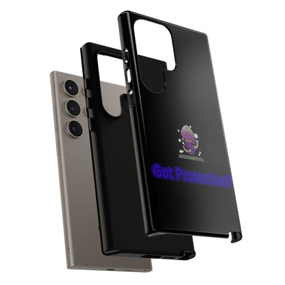 Phone Case — 'Got Protection?' Cute Purple Alien Anti-Shock Protective Cover