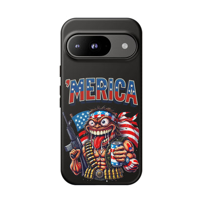 'MERICA Patriotic Phone Case — American Flag Madman Design