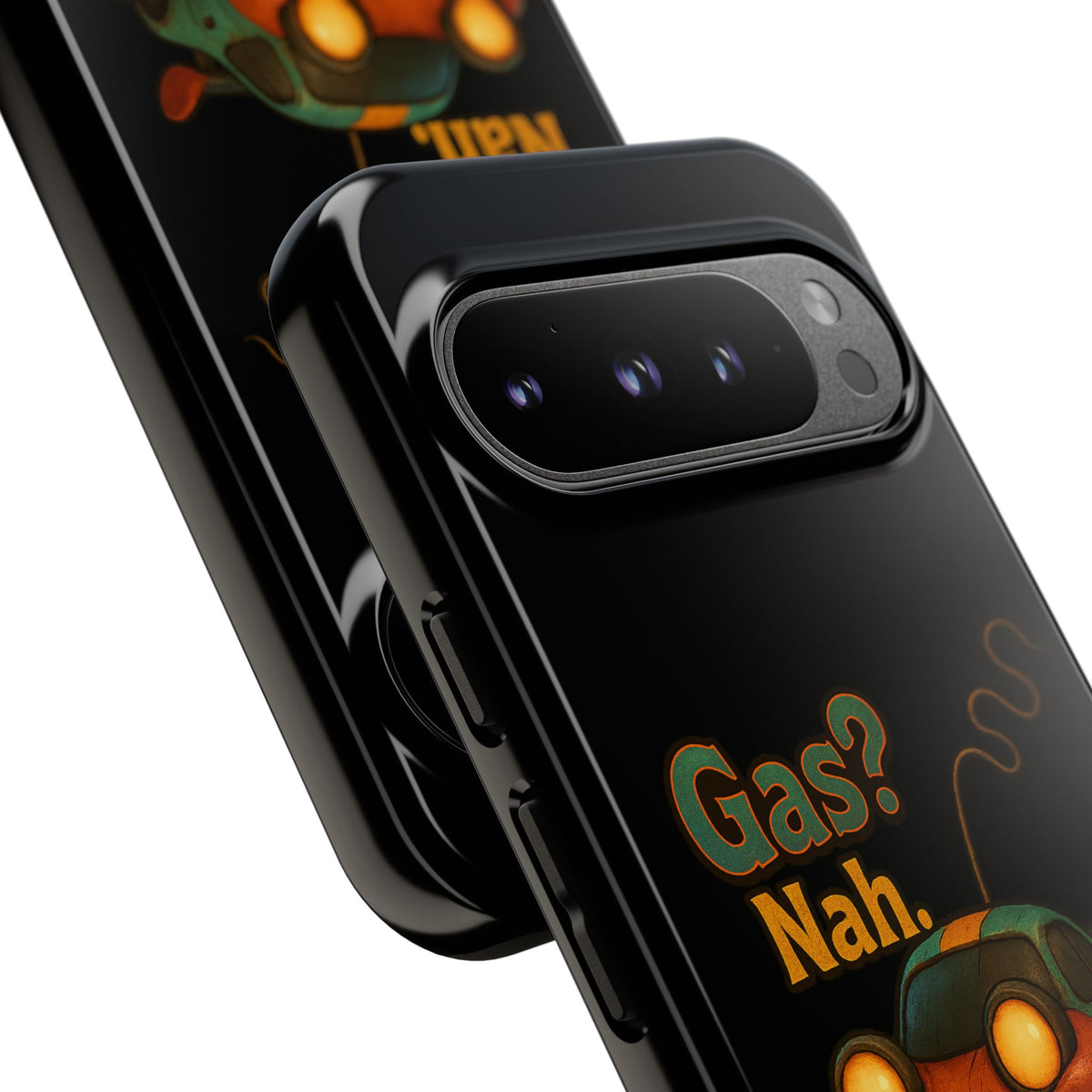 Phone Case — "Gas? Nah. I Run on Bad Far Decisions" Funny Cartoon Car Protective Cover