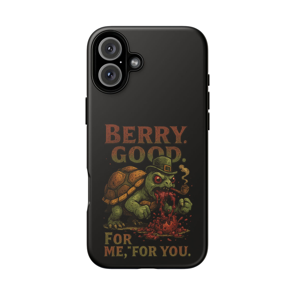 Phone Case — 'Berry Good' Zombie Turtle Graphic Tough Protective Case