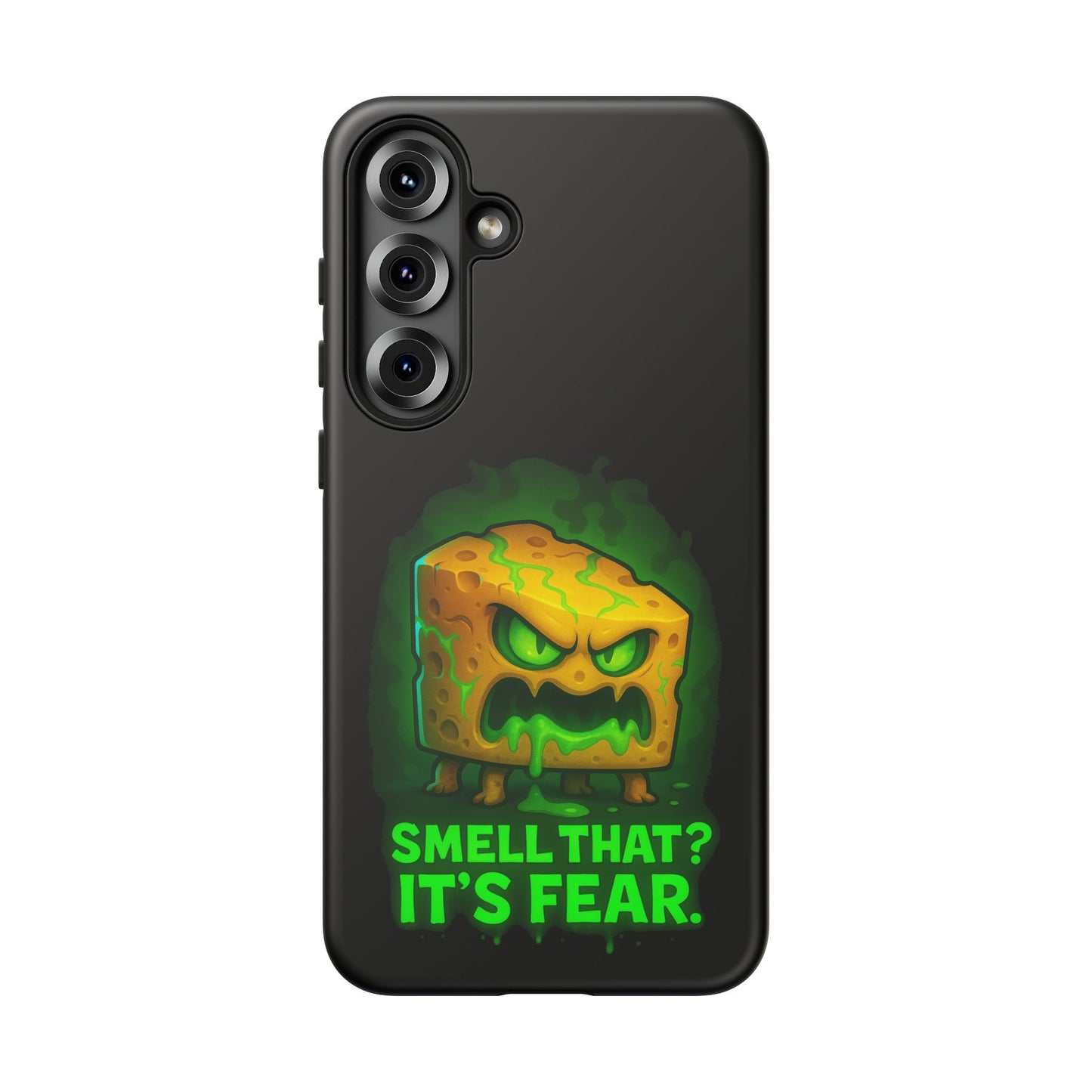 Phone Case — 'Smell That? It's Fear.' Spooky Cheese Monster Protective Case