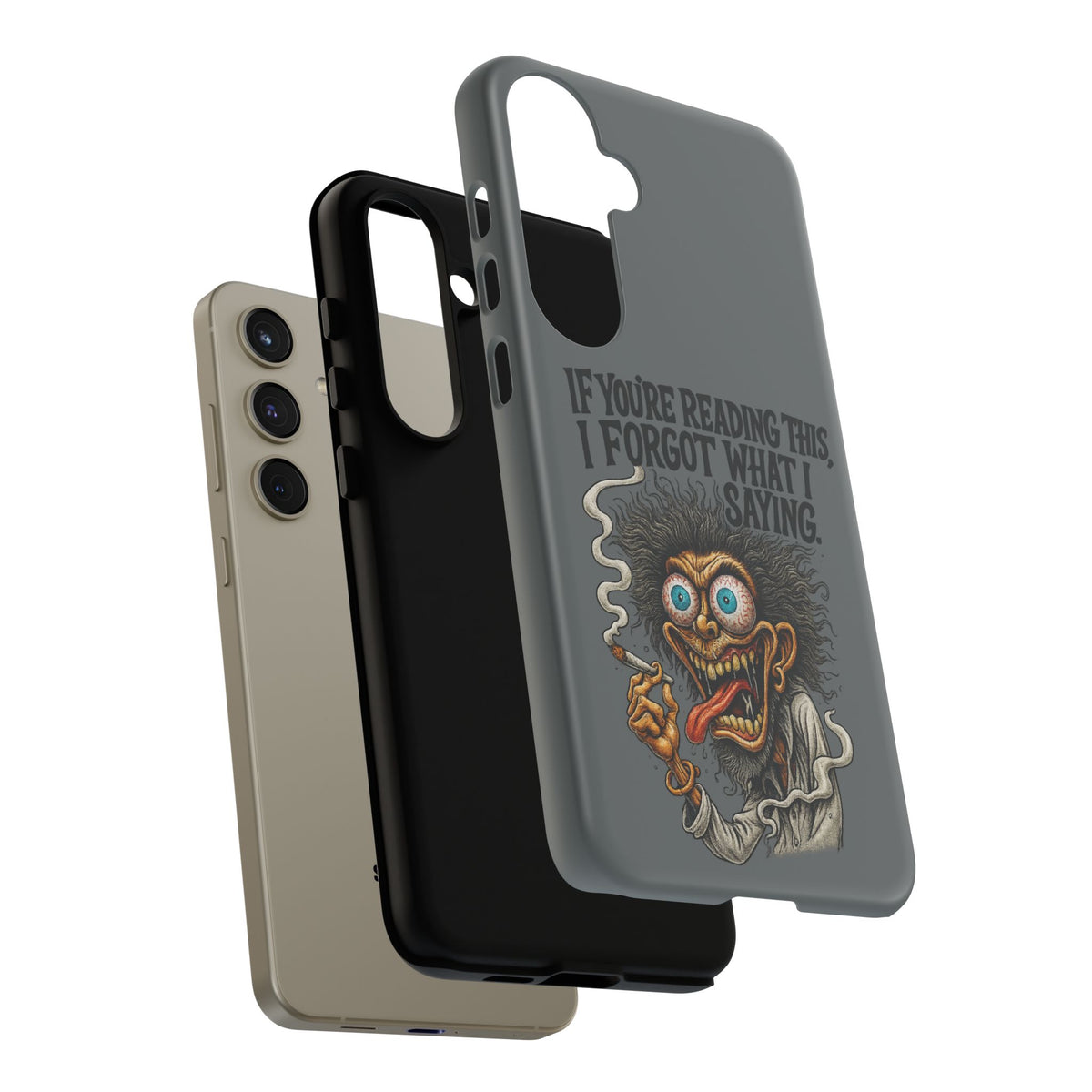 Phone Case — "If You're Reading This I Forgot What I Was Saying" Retro Crazy Cartoon Design