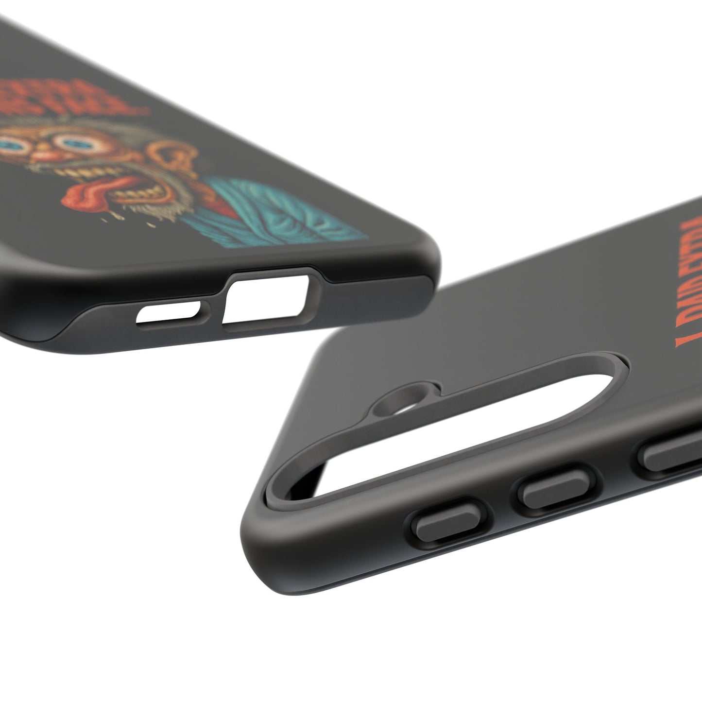 Funny ‘I Paid Extra For This Face’ Phone Case — Retro Horror Cartoon Design