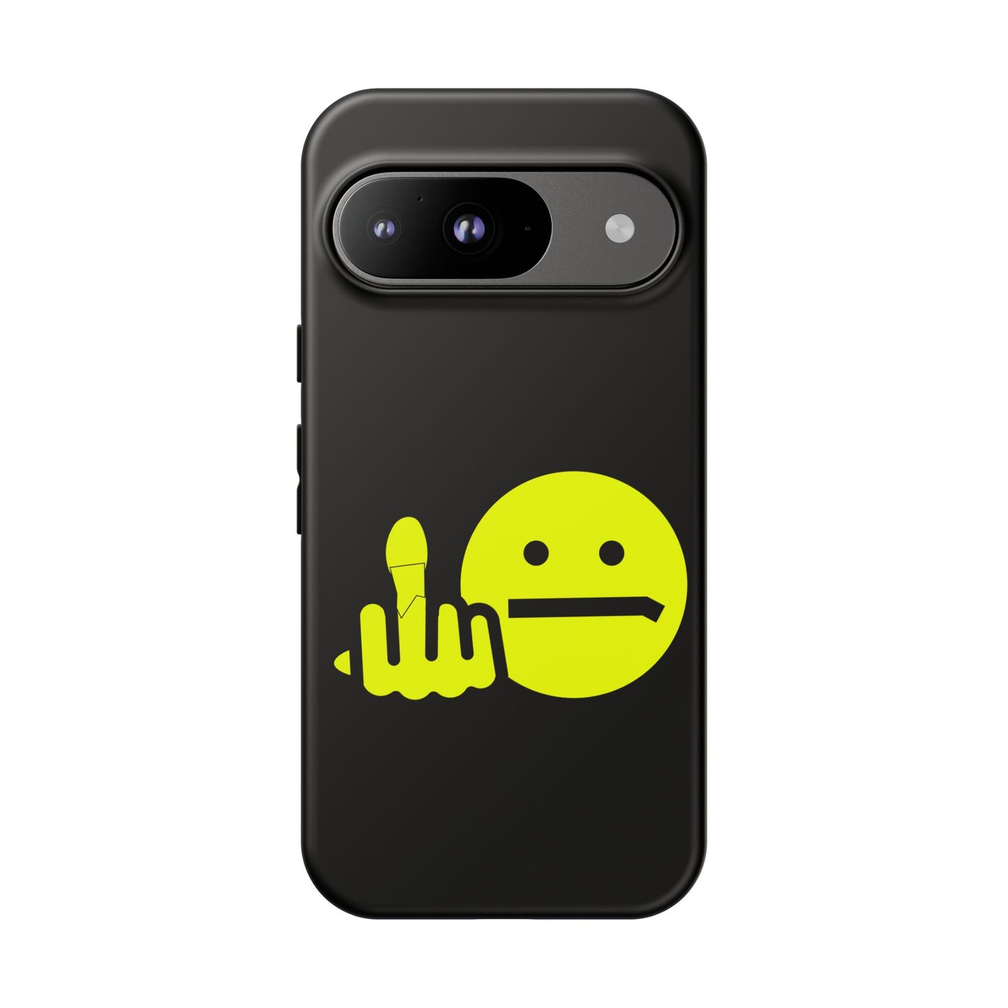 Phone Case — Neon Middle Finger Emoji Graphic