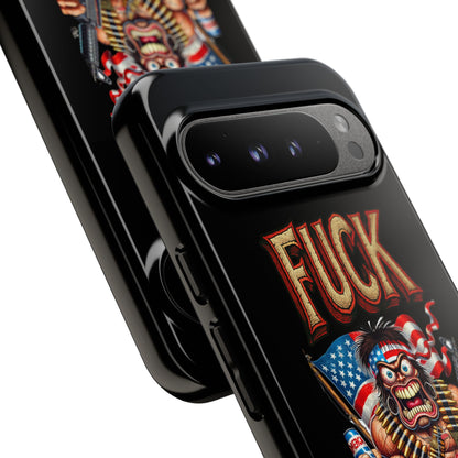Phone Case — "FUCK YEA" Patriotic Skeleton Soldier Graphic
