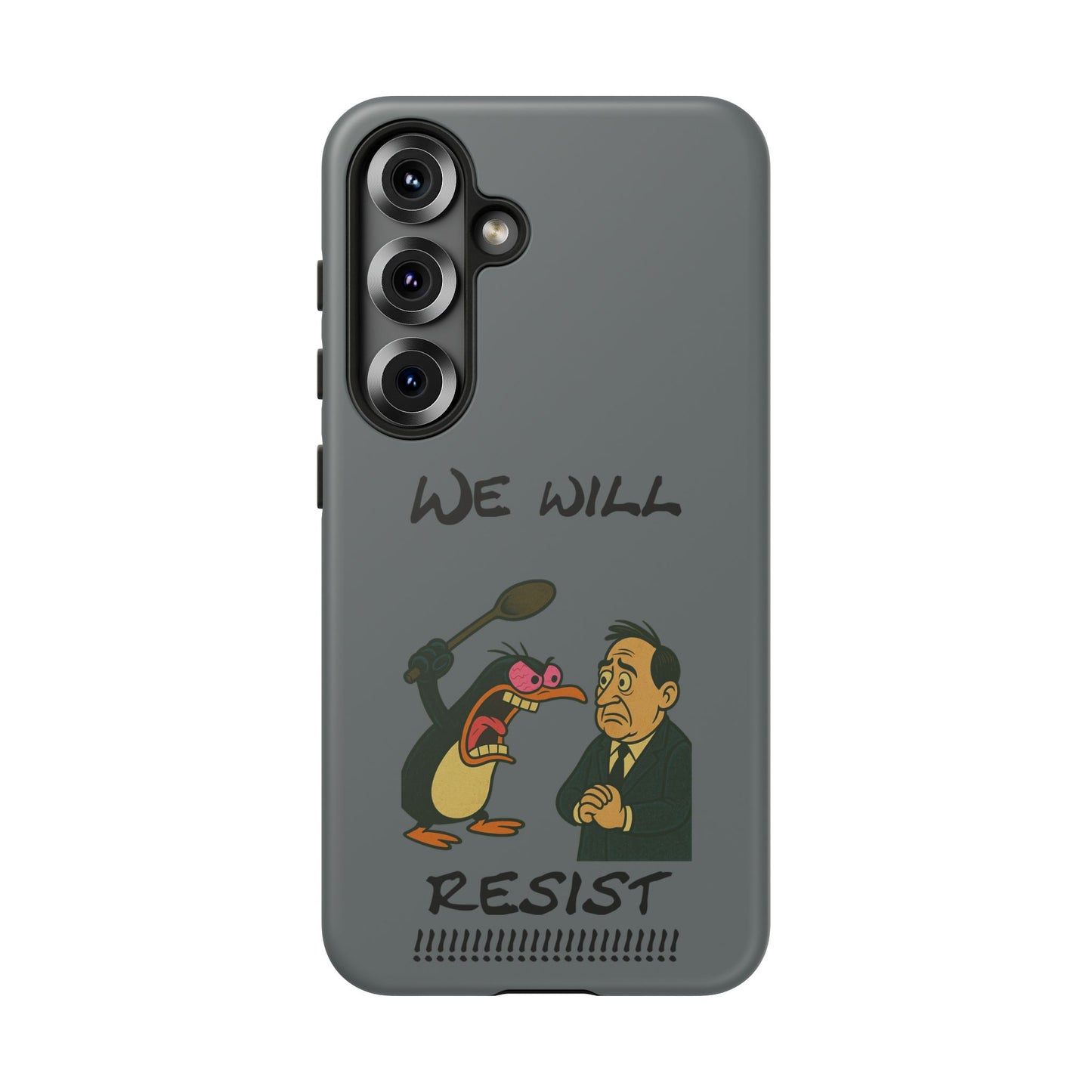 Phone Case - "We Will Resist" Cartoon Protest Design
