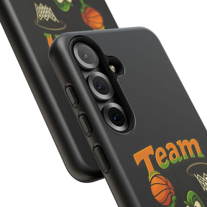 Team Player Basketball Phone Case — Cute Cartoon Pickle Dunk Phone Cover