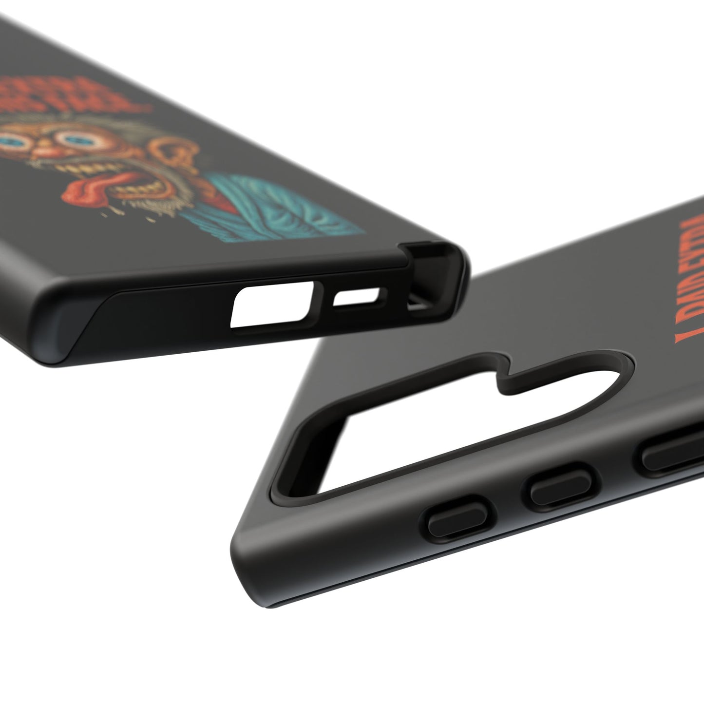 Funny ‘I Paid Extra For This Face’ Phone Case — Retro Horror Cartoon Design