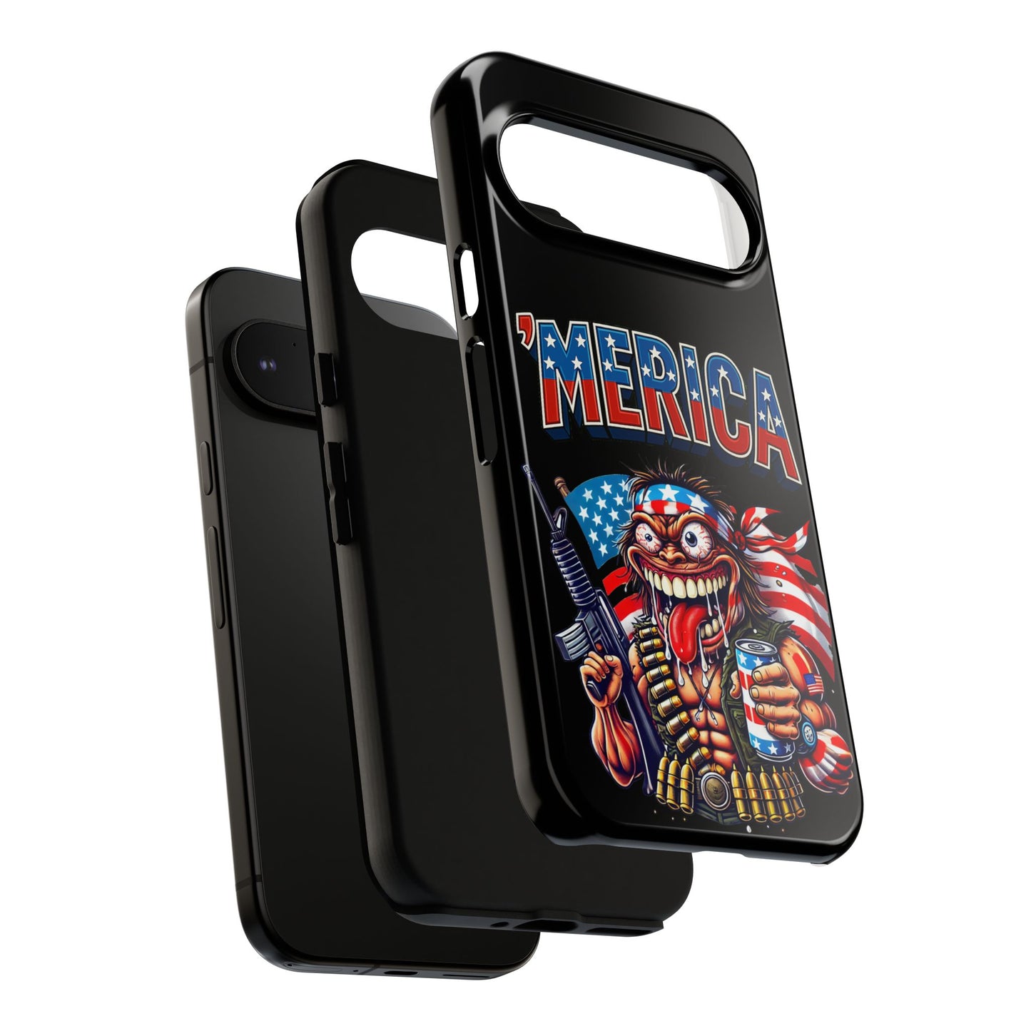'MERICA Patriotic Phone Case — American Flag Madman Design