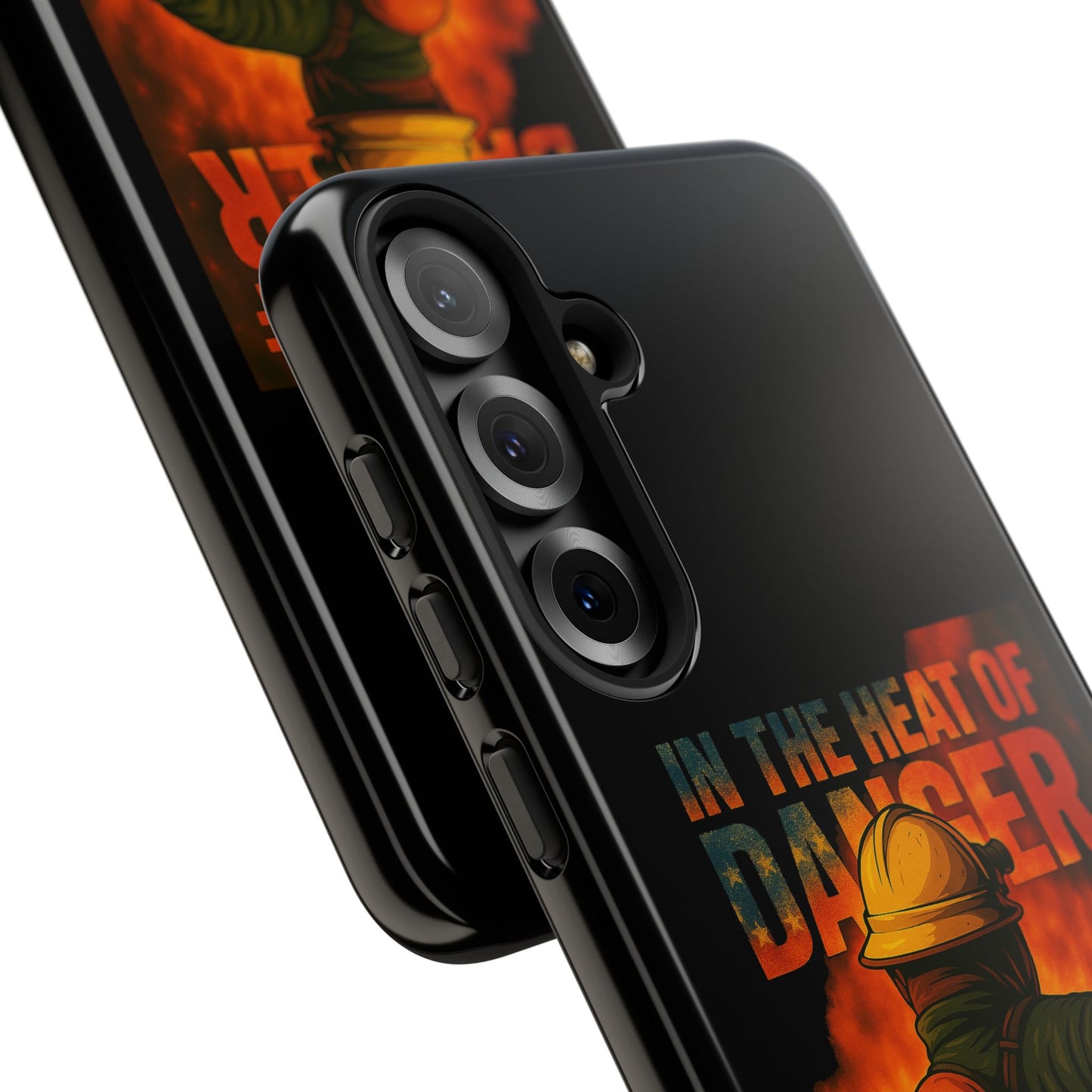 Firefighter Phone Case — "In the Heat of Danger We Hold the Line" Tough Protective Case