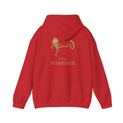 Marriage Key Graphic Hoodie — "This Is Marriage" Gold Lion Design
