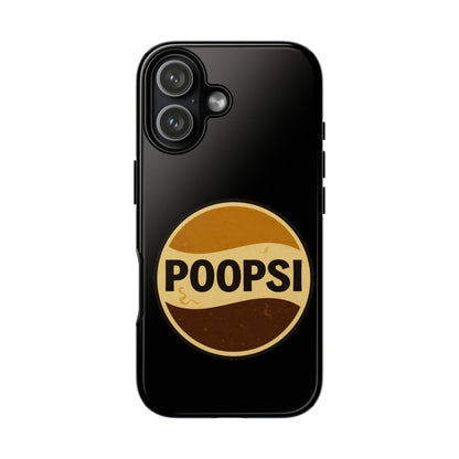 Poopsi Retro Logo Phone Case — Funny Vintage Soda-Inspired iPhone Cover