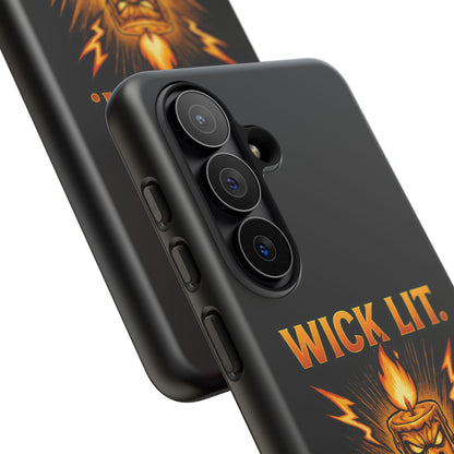 Phone Case — "Wick Lit. Patience Gone." Funny Angry Candle Protective Case
