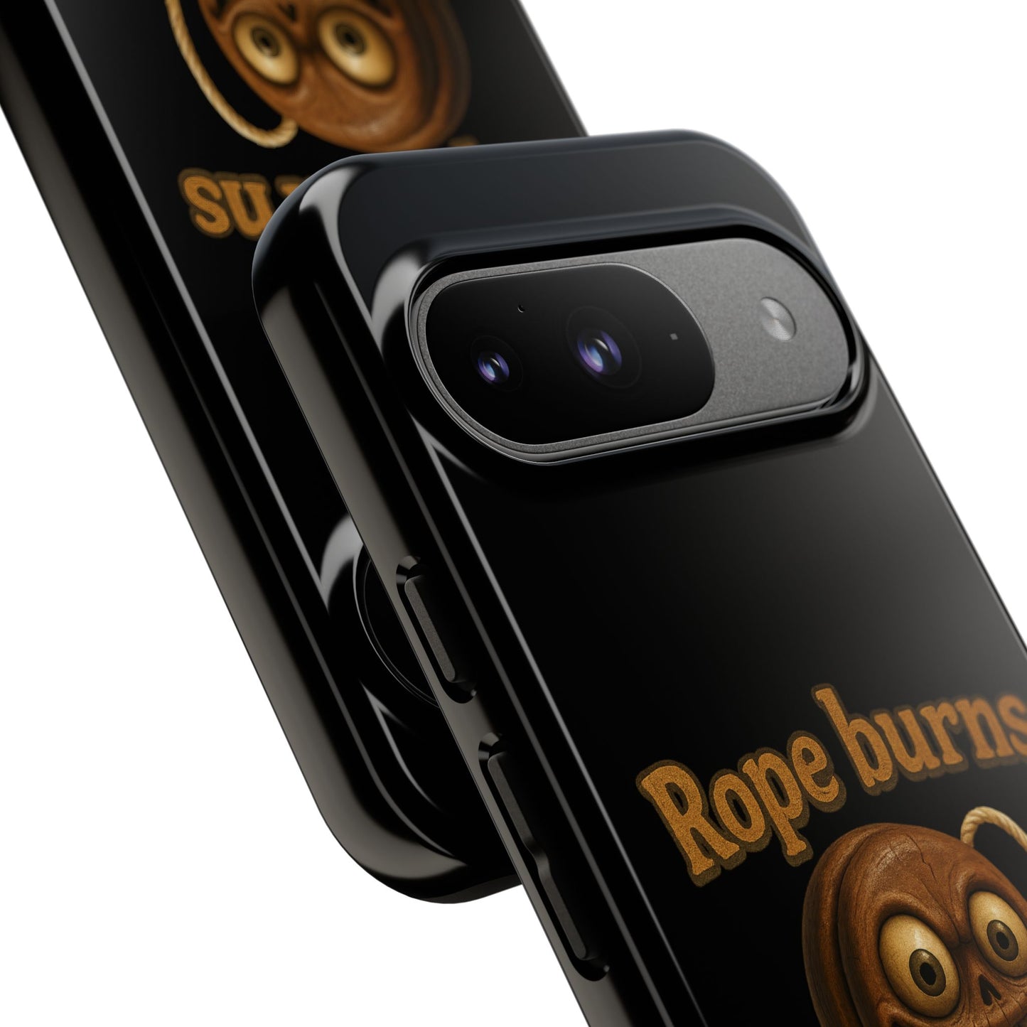 Phone Case — "Rope Burns Build Character" Grinning Cartoon Design