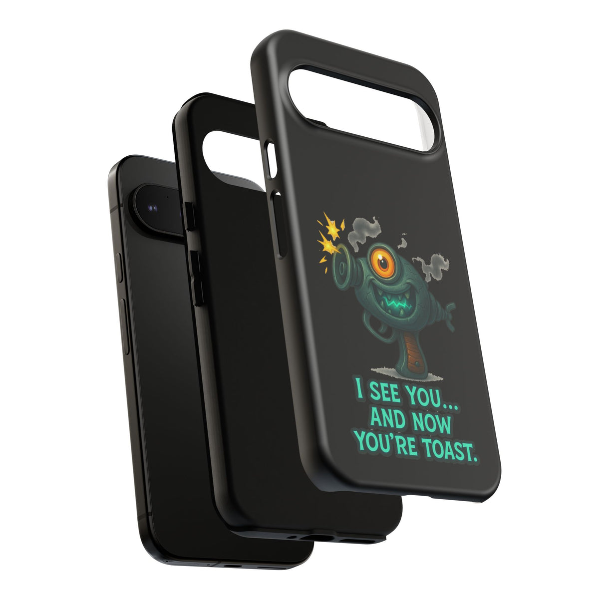 Phone Case — Cute Zombie Blaster Design with "I See You... And Now You're Toast"