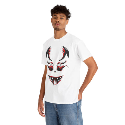 Creepy Grinning Demon Face T-Shirt | Halloween Horror Tee