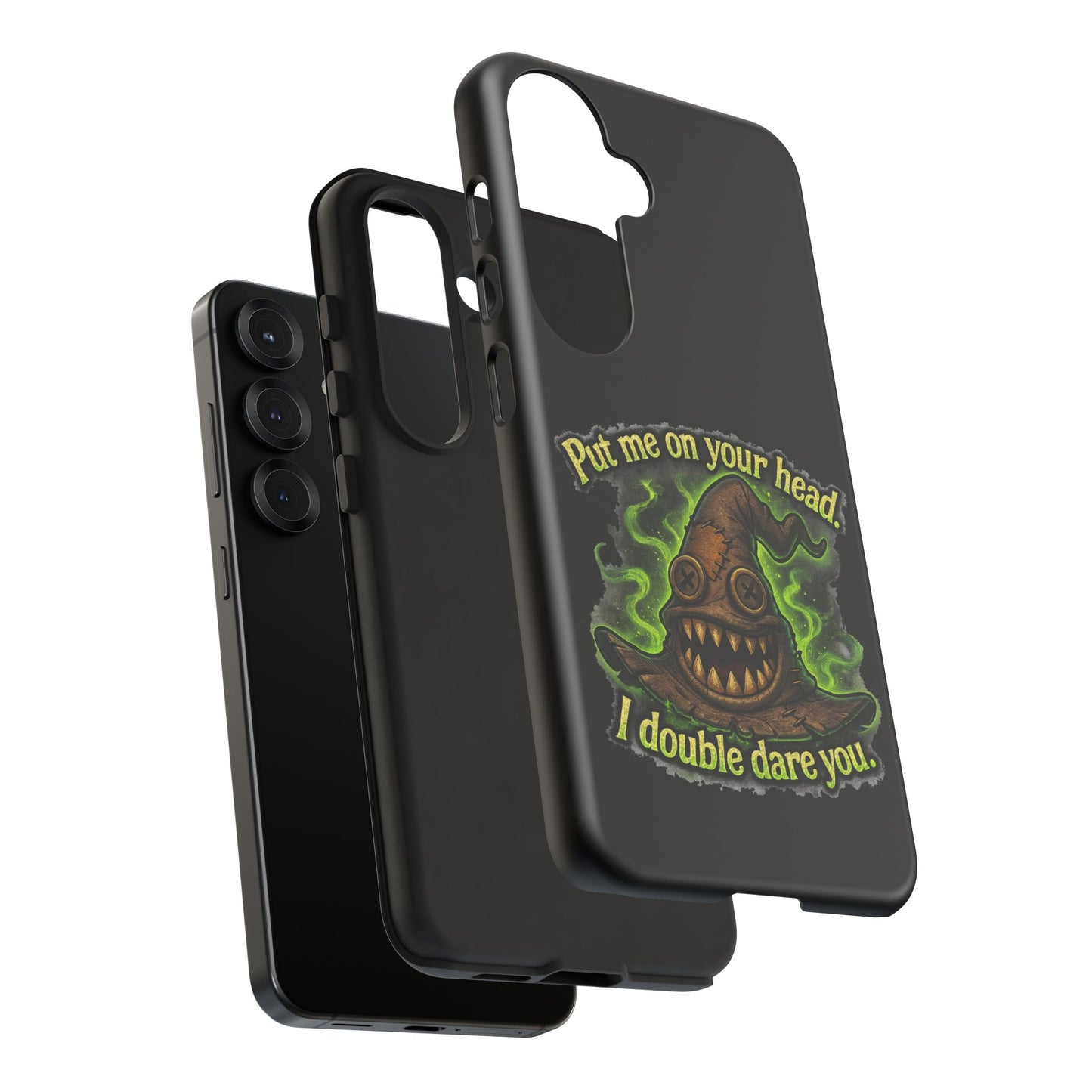 Phone Case — 'Put Me On Your Head, I Double Dare You' Witch Hat Horror Design